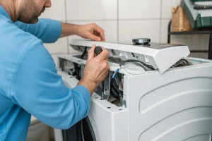 Reparación de Secadoras 4 arreglando una secadora